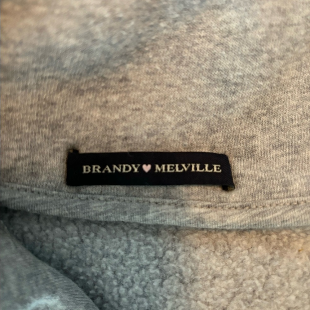 Brandy Melville Grey Quarter Zip  Sweatshirt S M - Picture 9 of 12